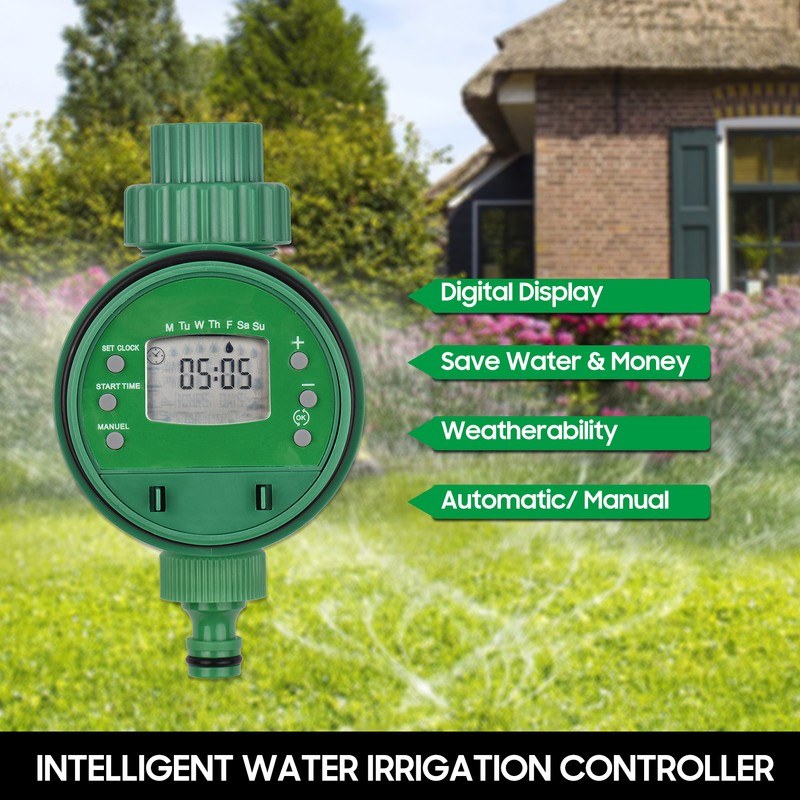 Lepmerk Digital Automatic Watering Timer Programmed Garden Irrigation Timer Battery