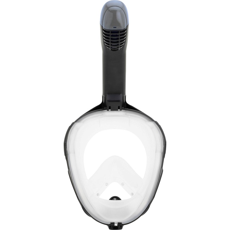 CRESSI Unisex Adult Java Full Face Snorkel Mask, Black/Black, S/M