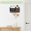 RELBRO Key Holder Wall Mount, Wooden Mail and Key Organizer