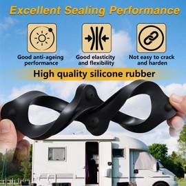 KPALAG RV Toilet Floor Flange Seal and Mounting Hardware Kit Compatible with Dometic SeaLand 510 Traveler and VacuFlush Toilets, RV Toilet Base Floor Seal with Closet Bolts Replace# 385310063 SE341549