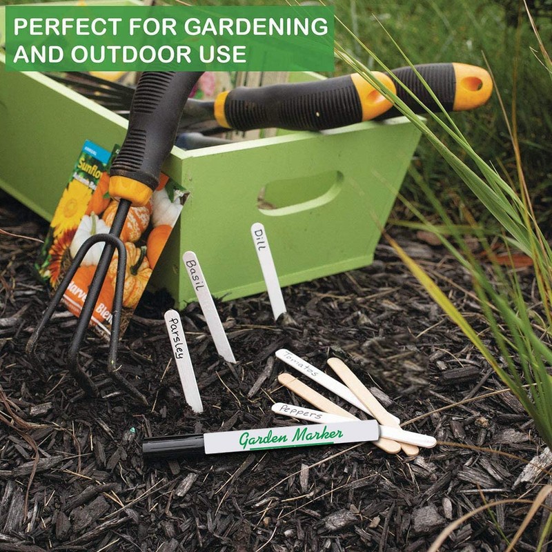 Garden Markers for Outdoor Use, 0.8 mm Medium Point, Black