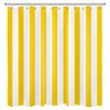 LB Yellow White Striped Shower Curtain, Simple Geometric Art, Anti-Mould,
