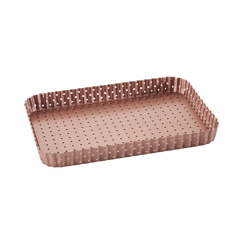 Wiltshire Rose Gold Quiche and Tart Pan, Large, Perforated, Tart