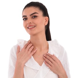 MIONZA 14K Gold Plated Wiccan and Witch Necklace Collection Triple Moon, Witches Knot, Ghost, Pentagram, Luna Moth, and Flying Witch Necklaces – Occult, Celestial & Gothic Gold Pendants, Gift for Her (STYLE 1)