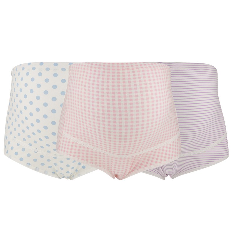 3PCS/Set Cotton Pregnant Women Underwear High Waist Breathable Maternity Panties(C