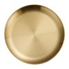 Xebslyti Round Stainless Steel Tray Dinner Dishes Plate Gold Decorative