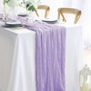 Newthinking 4 Packs Cheesecloth Table Runner, 10 ft Purple Cheesecloth