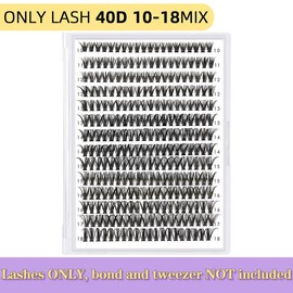 【BacktoSchool】30D+40D Natural Kit l B&Qaugen 280pcs Individual Natural Look Clusters for DIY Eyelashes Extension, Waterproof Long Lasting Beginner Friendly Summer Fake Lashes Stacking Makeup Gift Cosmetic:_ONLY LASH 40D 10-18MIX
