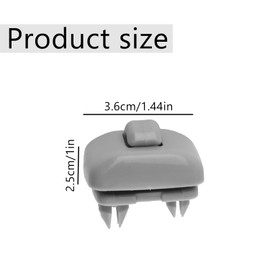 GroveEss Auto Sun Visor Clip,Durable Replacement Hook Bracket for Most Cars A1 A3 A4 A5 Q3 Q5 A7 B6 B7 B8 S4 S5 Reference Parts No 8U0857562A,8E0857562ce(Grey)