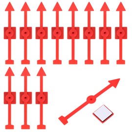 12pcs Arrow Game Spinners, Red Plastic Spinner Game Pointer Accessories for Classroom Board Game Spinners for Activities DIY Projects (Double-Sided Tape)