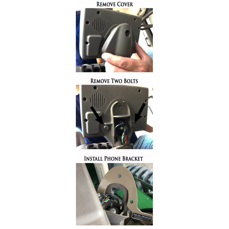 Display Bracket Phone holder for a John Deere 7" Screen