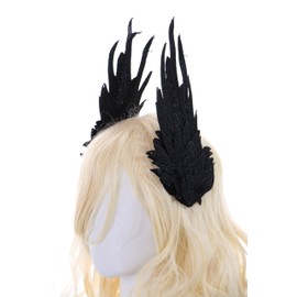 C-108-2 Black Angel Wings Goddess Hair Clips Gothic Lolita Party Celebration Hair Accessories Head Accessory