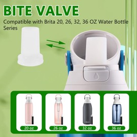 KLOWOAH Replacement Bite Valve Compatible with Brita Water Bottle, Compatible with Brita 20, 26, 32, 36 OZ Water Bottle Series 2 Pack