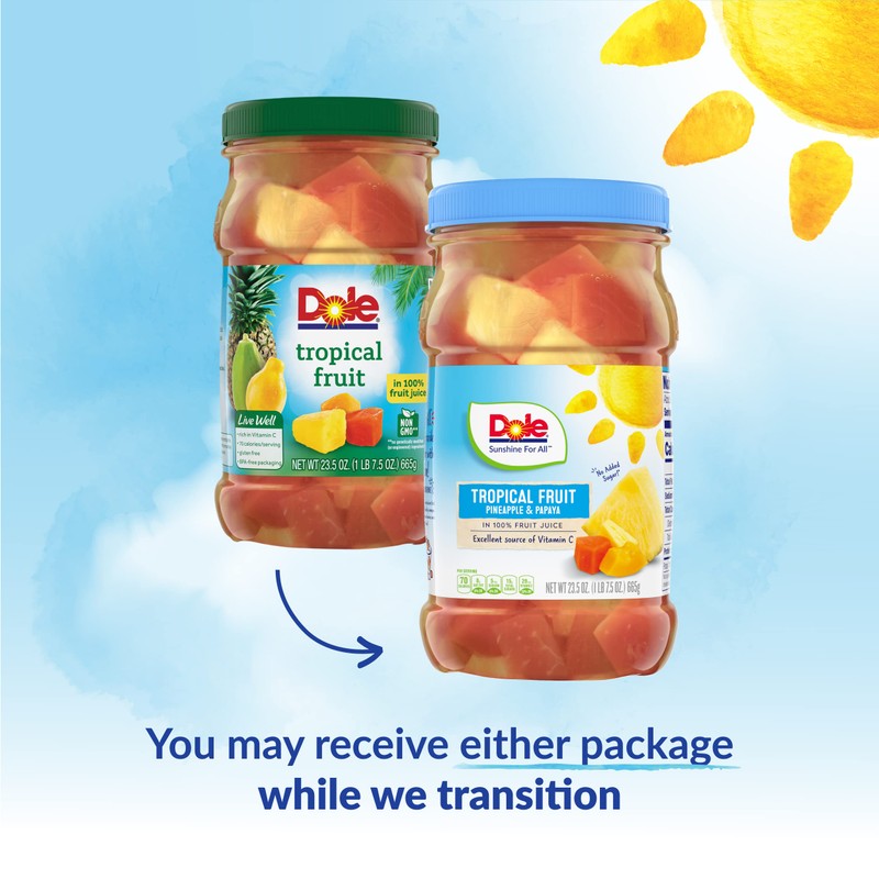 Dole Tropical Fruit in 100% Fruit Juice with Pineapple &