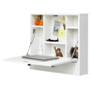 KOTEK Wall Mounted Desk, Floating Laptop Desk w/Storage Drawer and
