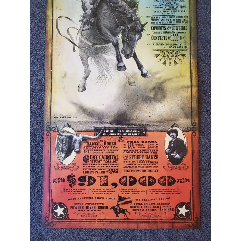 Belle Fourche Black Hills Round Up Rodeo poster art by