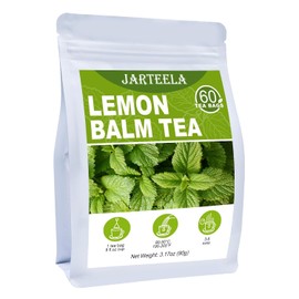 Jarteela Té De Melisa, 1.5 G X 60 Unidades - Melissa Officinalis Natural - Bolsitas De Té De Melisa Piramidal Para La Digestión - Sin Omg - Sin Cafeína