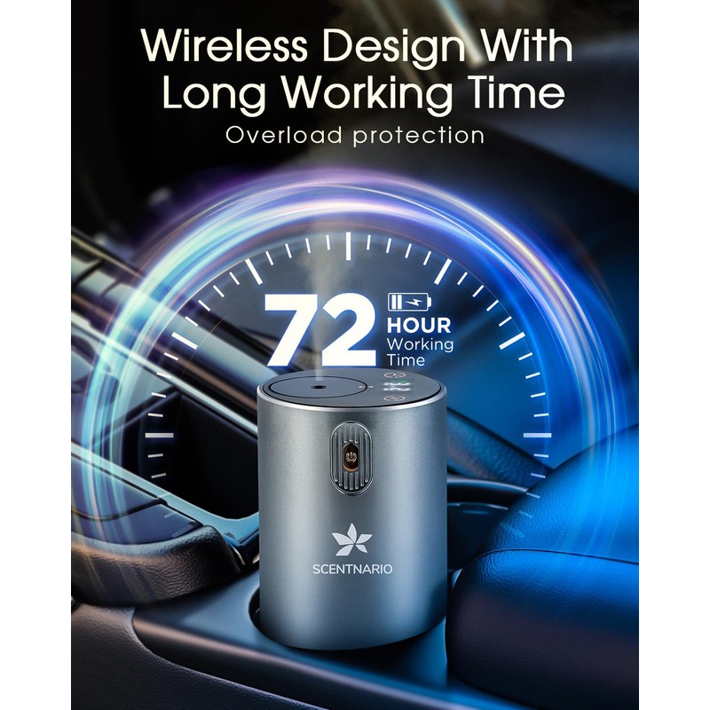 Essential Oil Diffuser - Aluminum Waterless Diffuser 20ml Large Capacity,