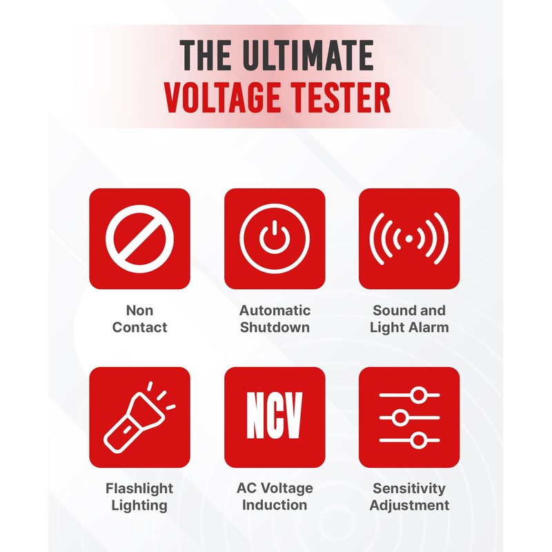 NEW LEADER Voltage Tester Pen, Adjustable Sensitivity NCV Volt Stick,