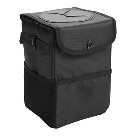 ZONADAH Car Trash Can with Lid Car Dustbin Rubbish Waterproof Auto Trashcan Portable Trash Bag Leak-Proof Storage Box Vehicle Mounted Dustbin Car Storage Bag
