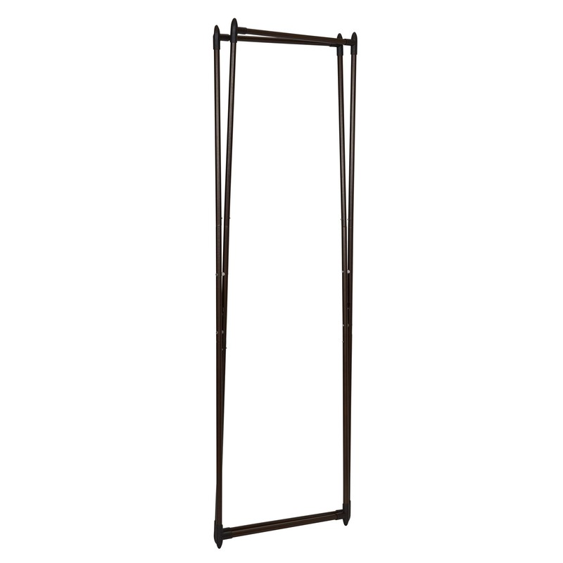 Household Essentials Valet Folding Clothes Rack, Strong Metal X-Frame, Chic