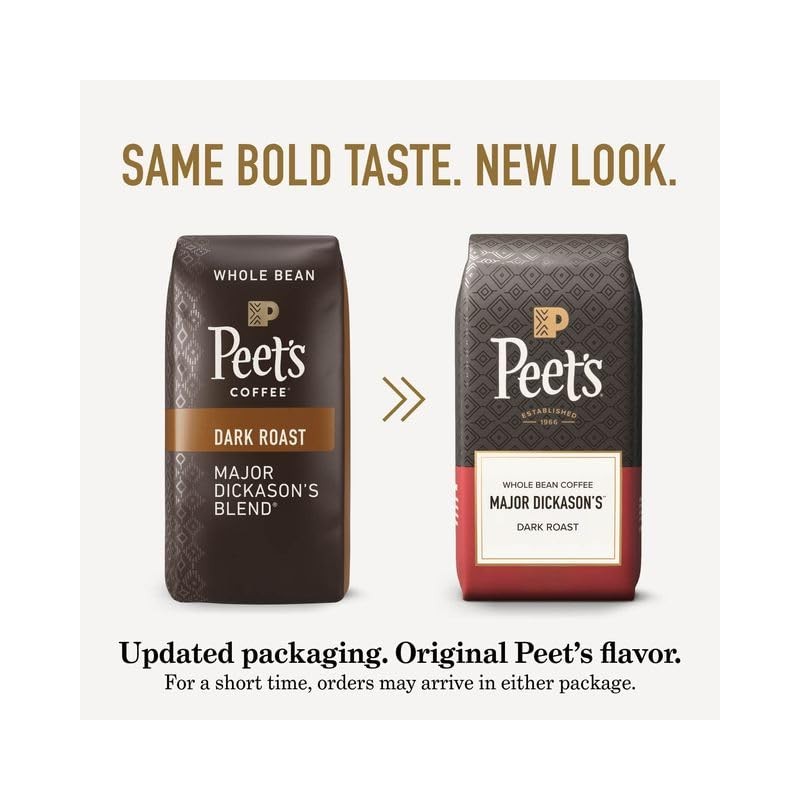 Peet's Coffee, Dark Roast Whole Bean Coffee, 100% Arabica Coffee