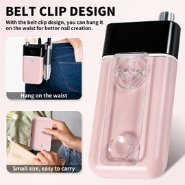 Electric Nail Drill Professional Kit,Electric Nail File for Acrylic Nails Drill Cordless 35000 RPM E Filer for Nails,Portable Nail Drill Machine Nail File Kit,Nail Grinder for Women (Pink)