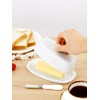 Yedio Ceramic Butter Dish with Lid and Knife for Countertop