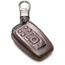 Vitodeco - Funda de piel para llavero inteligente compatible con Lincoln Continental, MKC, MKZ, MKX 2017 - 2022, Lincoln Navigator 2018 - 2022, Lincoln Nautilus 2020 - 2022 (5 botones, café)