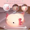 Cute Axolotl Silicone Night Light, Soft LED Nursery Lamp for