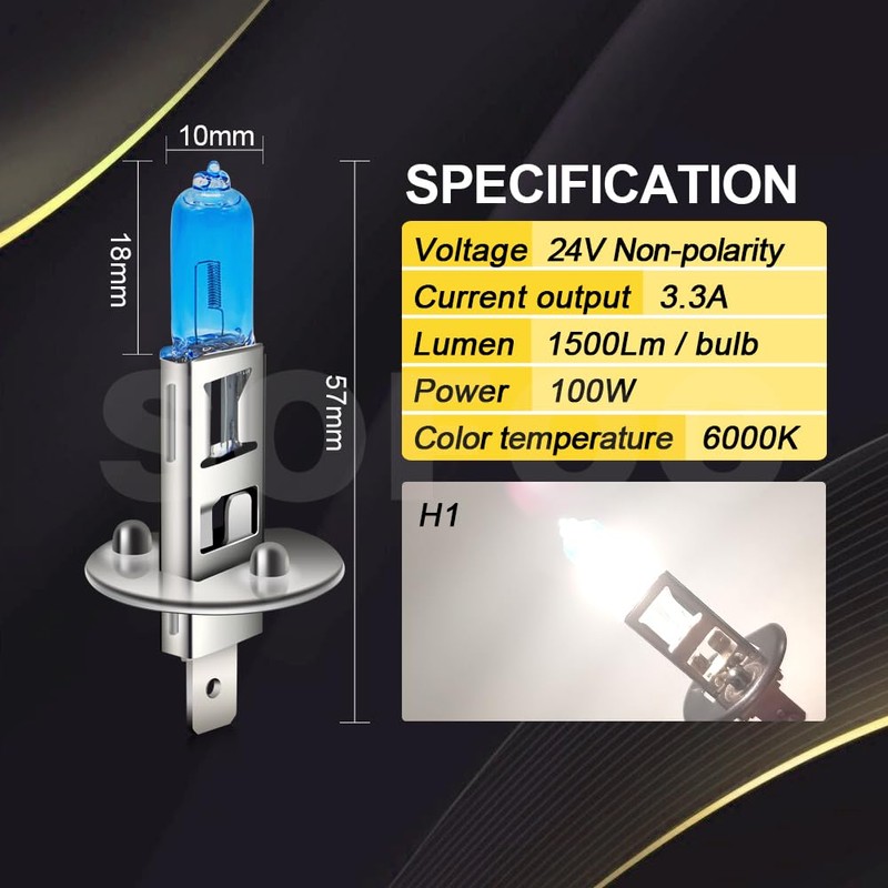 SOFOC Super Bright H1 Car Fog Light Headlight Remote Low