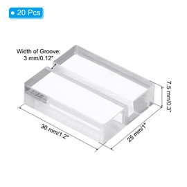 PATIKIL Acrylic Table Card Holder, 20 Pcs, Clear