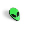 Pinsanity Green Alien Head Enamel Lapel Pin