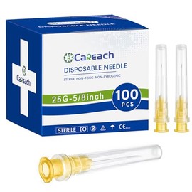 100 agujas de calibre 25 de 5/8 pulgadas para accesorios de laboratorio, tintas de medición y recarga