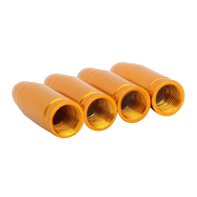 TOMALL Gold Valve Stem Caps Bullet Style for Bike Motorcycle