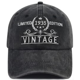 90th Birthday Decorations for Women Men, Funny Limited Edition 1935 Hat, Christmas 90 Year Old Birthday Gifts Baseball Cap for Dad Mom Grandpa Grandma