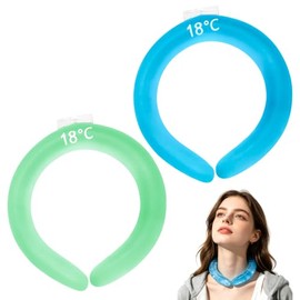 2PC Reusable Summer Cooling Neck Rings, Reusable Cooling Neck Ring, Wearable Ice Neckband, Body Oil Ice Necks Cooler Tube