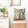 CaliTime Throw Pillow Covers Luxury Chenille Cute Leaves Decorative Cushion