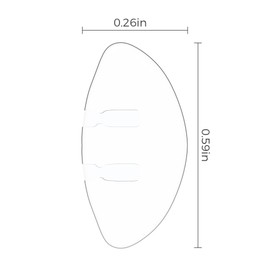 HILEEN 6 Pairs Eyeglass Nose Pads, Plug-in Silicone Nosepad, Anti-slip Nose Bridge Pads for Eye Glasses Sunglasses - 15mm×6mm