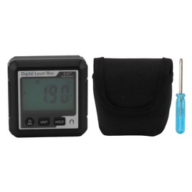 Digital Level Box Magnetic Data Lock Angle Slope Conversion Protractor Angle Finder Gauge for Carpentry Building Masonry Bevel Black White