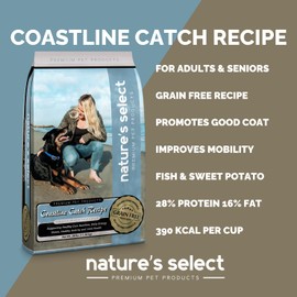 Nature's Select Coastline Catch Recipe - Grain Free Fish Adult Dry Dog Food (5 LBs)