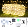 Solar Rope Lights, 66ft 200LED Solar String Lights, 8 Modes