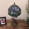 Enjoy Decor Lamps Tiffany Style Table Lamp Blue Stained Glass