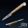 GÜDE Solingen - Gemüsemesser geschmiedet, 9 cm, Olivenholz, ALPHA OLIVE,