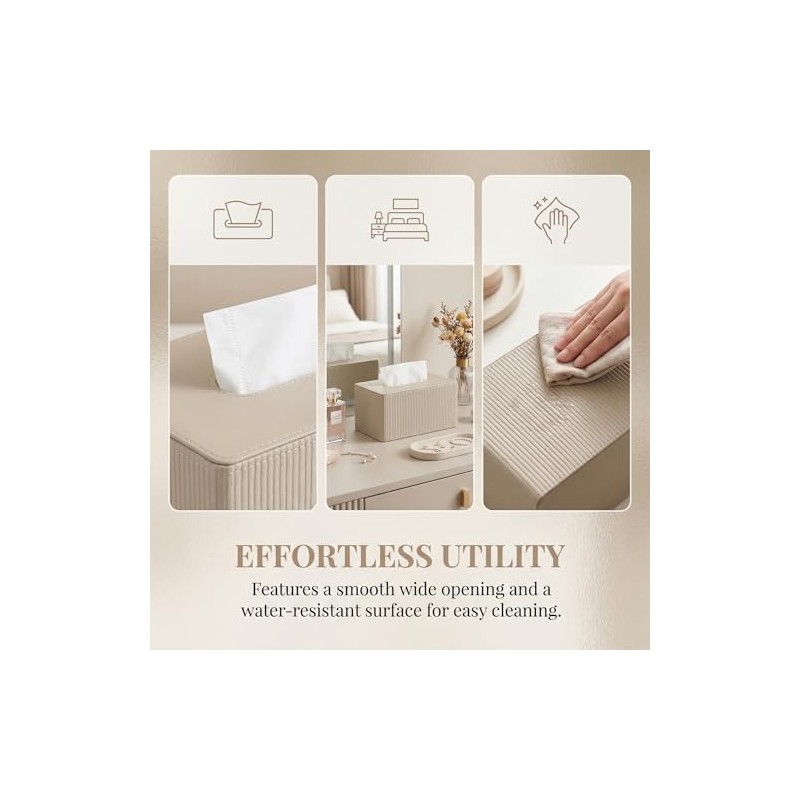 Cosmetic Tissue Box, Tissue Box Made of PU Leather with