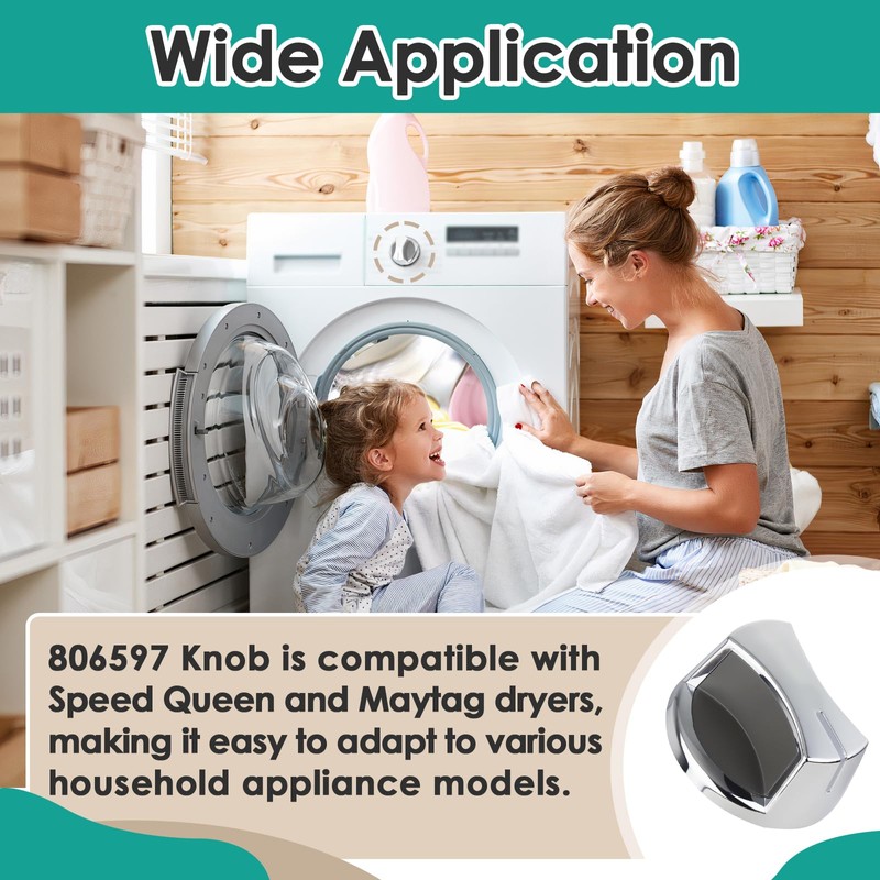 2 Pcs 806597 Dryer Knob Assembly - Replacement for Speed