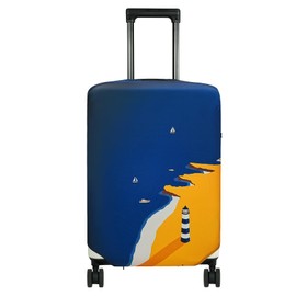 HYPER VENTURE Washable Luggage Cover - Fashion Suitcase Protector Fits 31-32 Inch Luggage (Lighthouse, XL)