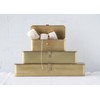 Creative Co-Op Decorative Metal Boxes with Brass Finish (Set of