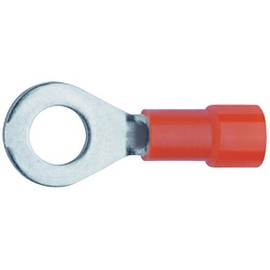 M4 Insulated Ring Terminal, Red, 0.5 - 1mm², Klauke 6204