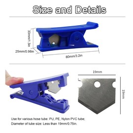 HANTAQ PTFE Tube Cutter, Accurate Tube Cutting Tool for Nylon PVC PU PE Plastic Tube and Hose Pipe,Cut Up to 3/4 Inch OD Tube (Pack 3)